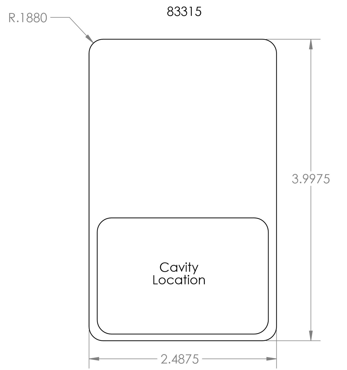 083315 - Stock Clamshell Packaging Header Card Dielines