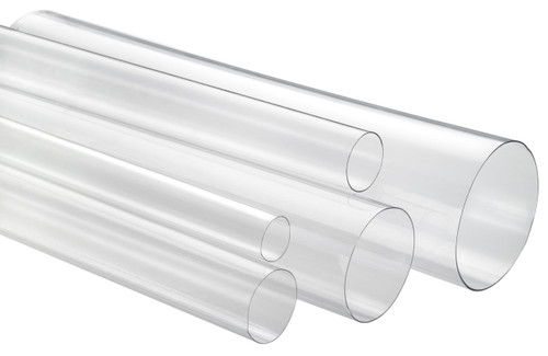 7/8" x 4' Medium Wall Round Clear Plastic Tube