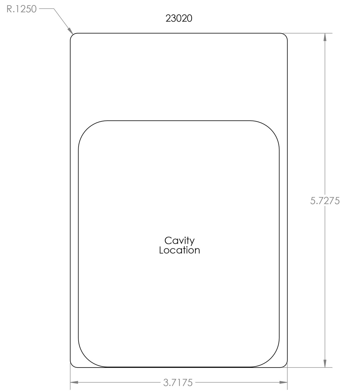 023020 - Stock Clamshell Packaging Header Card Dielines