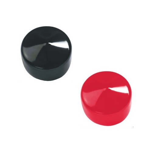 5/8" x 1/2" Round Tuff Pak Cap - 500 in Red or Black